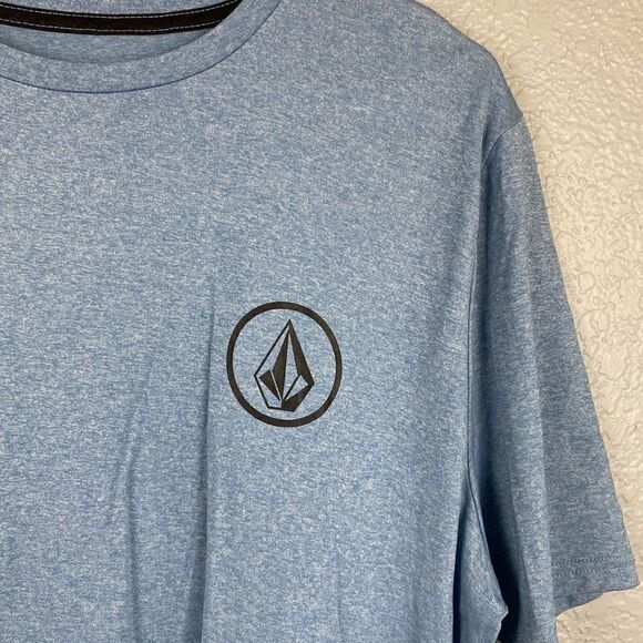 Volcom Mens Anti-UV 30+ UPF Crew Neck Short Sleeve Pullover T-Shirt Blue XL NWT - Picture 3 of 13